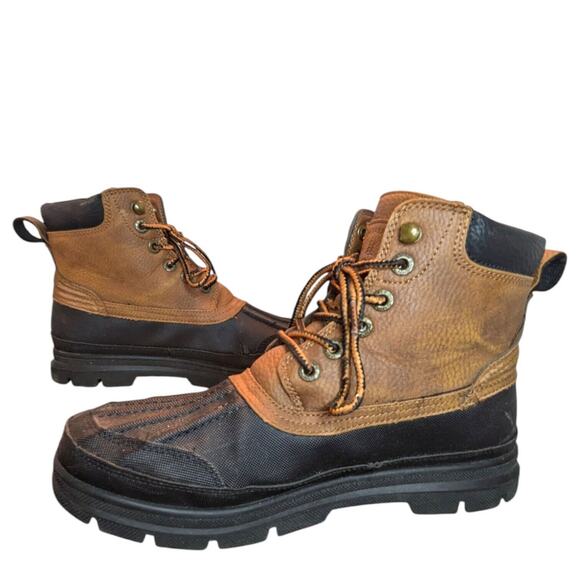 G.H. Bass Duck Boots Black/Brown Men's Size 9 - Picture 3 of 9